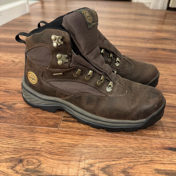 Timberland Men’s Chocorua Waterproof Mid Hiker Boot Brown Leather Men’s 8 WIDE